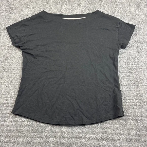 BODEN Women’s Black Boat neck T-Shirt Short Sleeved size: 12 - Picture 1 of 6